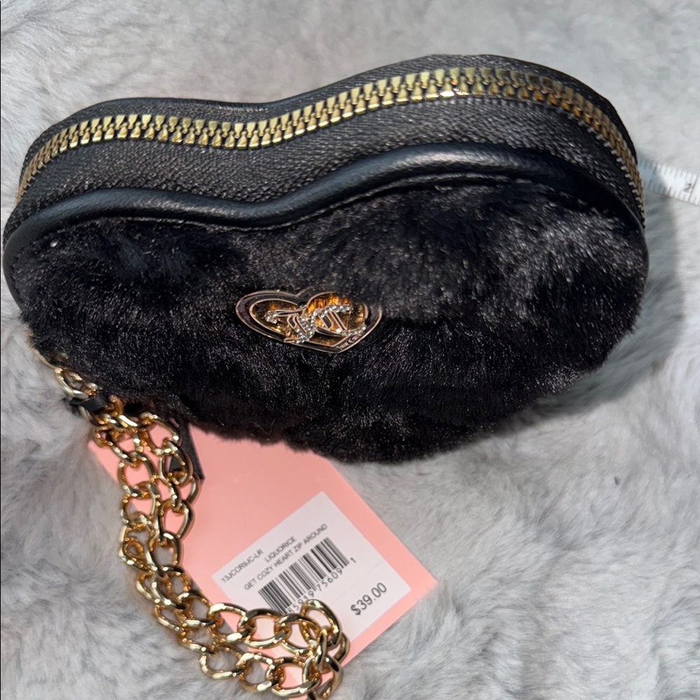 Juicy Couture Black and Gold Heart Clutch - Picture 4 of 6